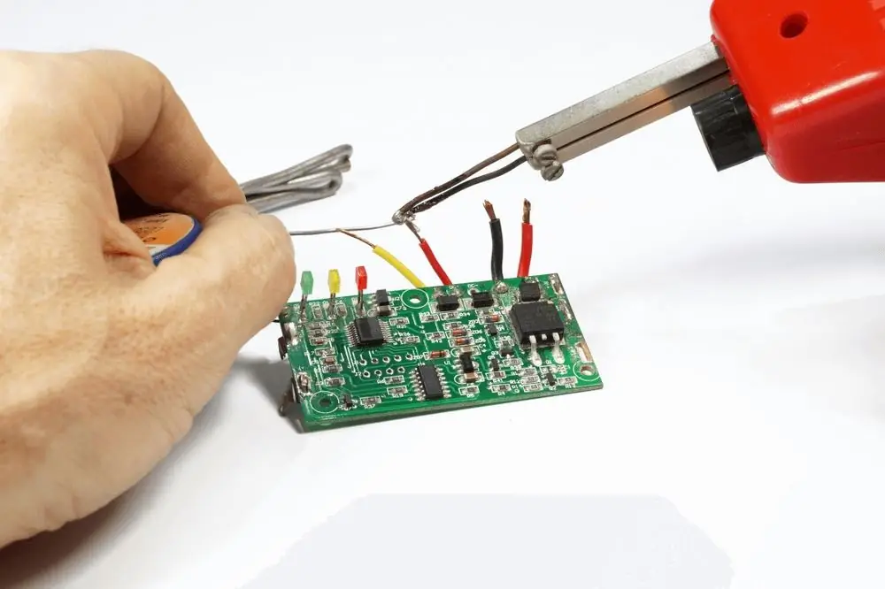 How to solder wires to the board with a soldering iron