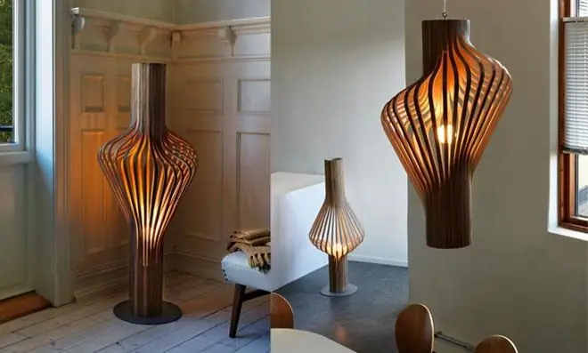 Plywood lampa