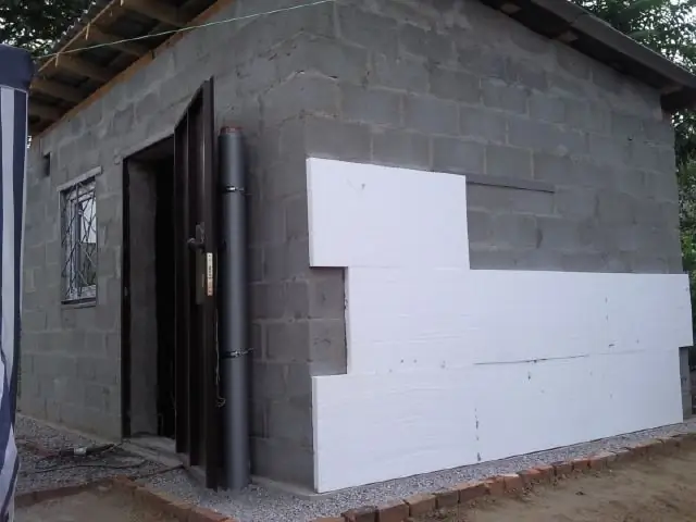 Insulation of the facade of the building with polyurethane foam boards