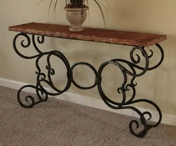 Wrought iron console photo