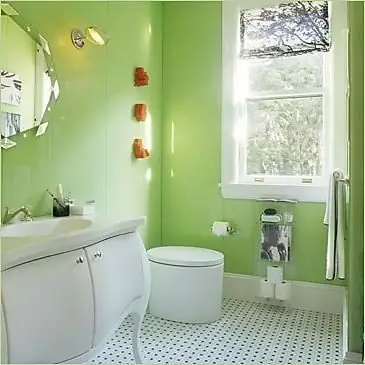 combination of green color in the interior