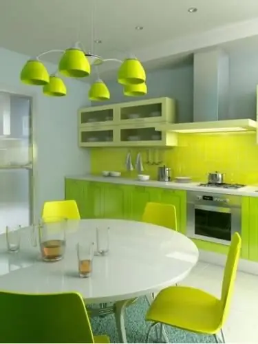 Green color in the interior