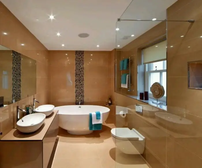 bathroom design with washing machine