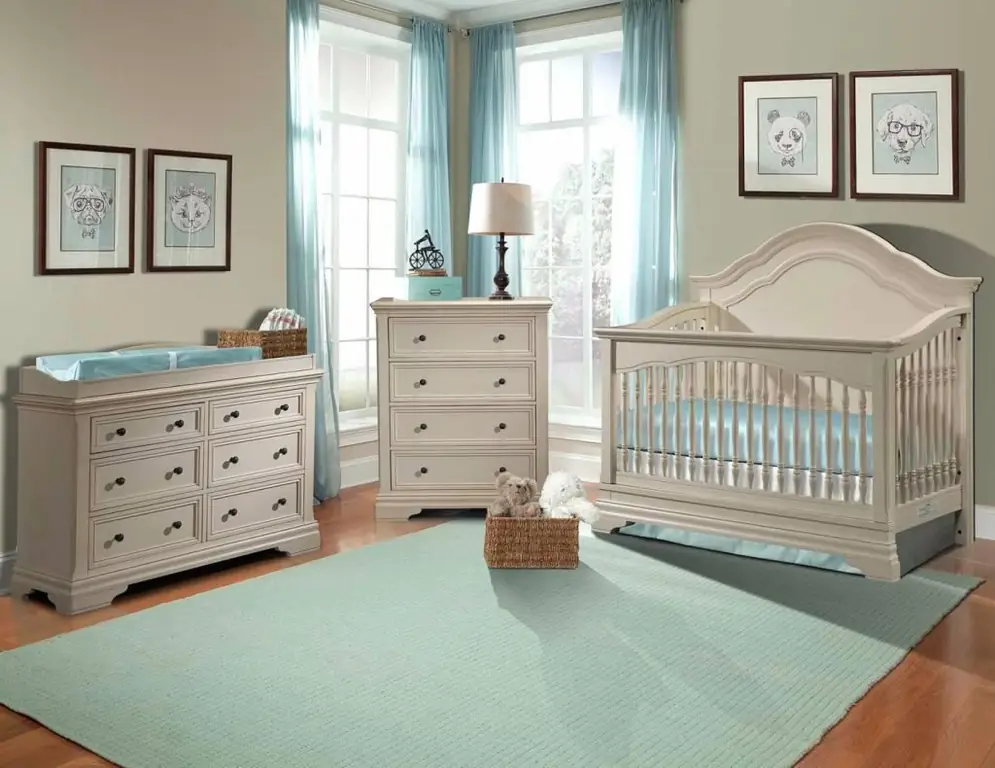 interior of a nursery for a boy