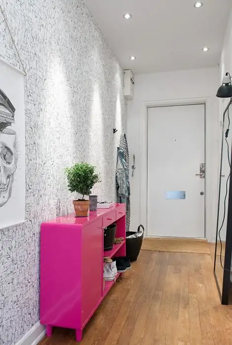 interior of a narrow corridor in the apartment