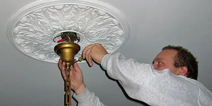 how to remove chandelier from ceiling