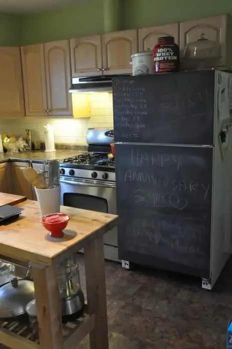 chalkboard rau fridge