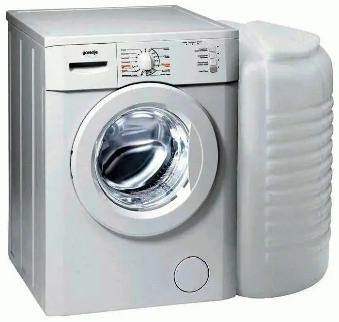 washing machine with water tank