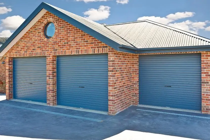 brick garage design