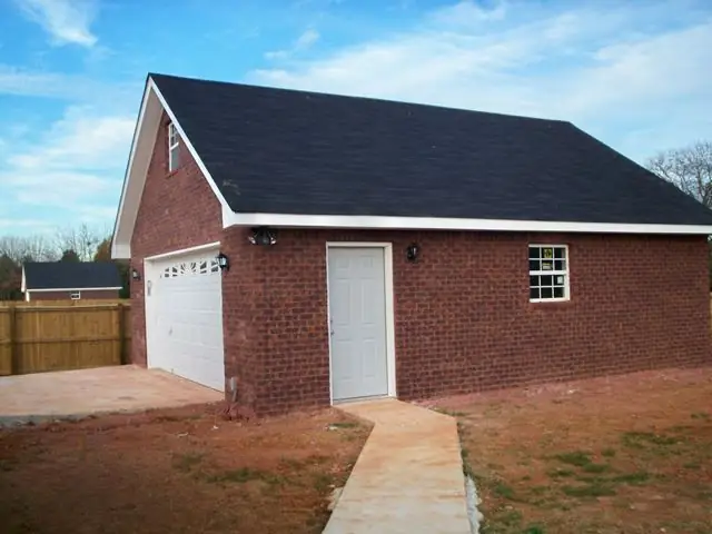 DIY brick garage