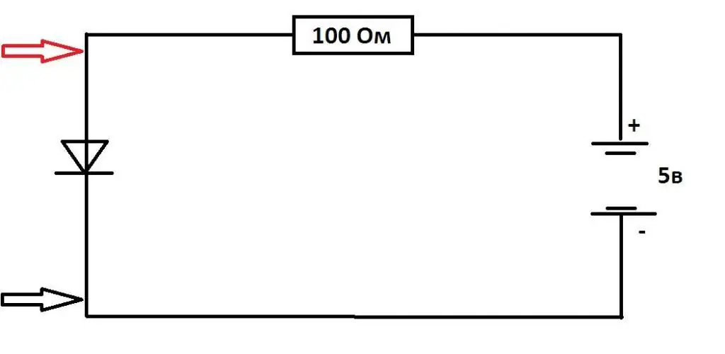 Esquema per provar un LED amb potència addicional