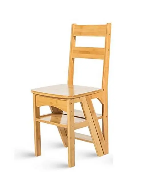 do-it-yourself wooden stepladder chair