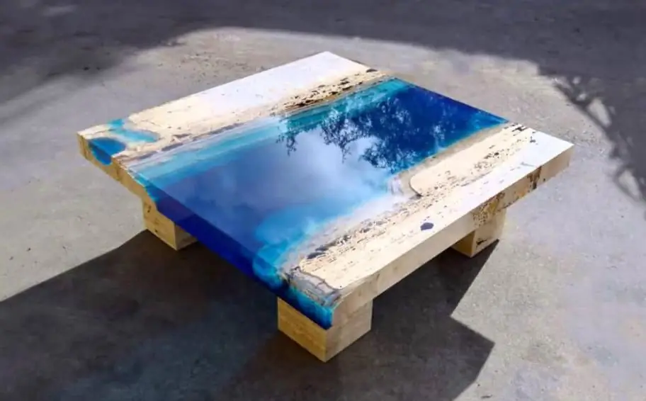 Epoxy resin table