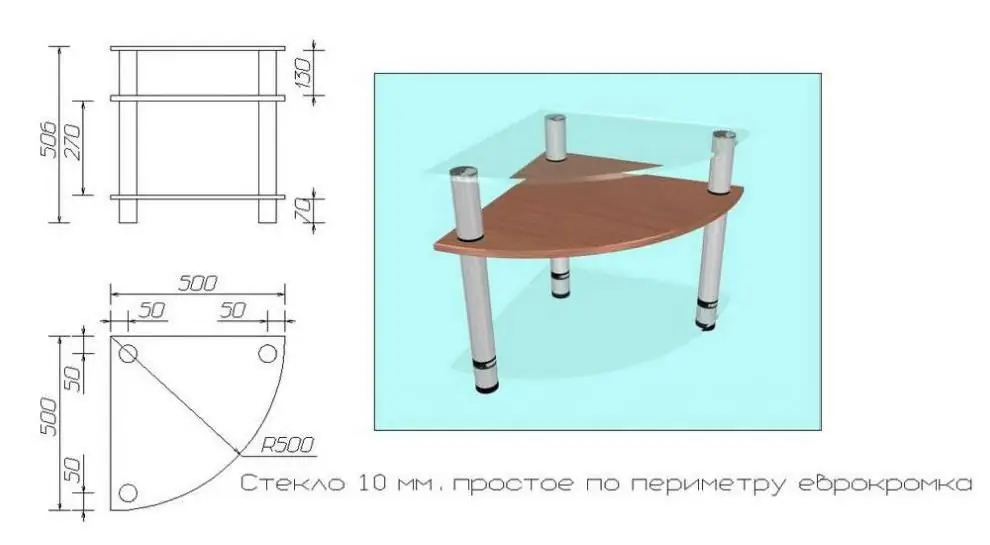 desenho de mesa de vidro