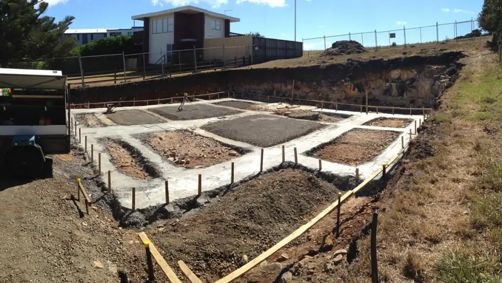 Foundation for a one-story house