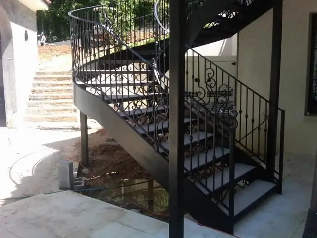 stairs on a metal frame