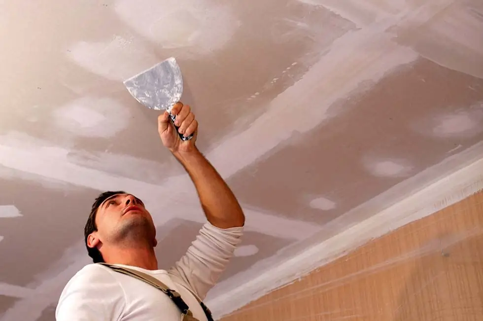 installation of led lights on plasterboard ceiling