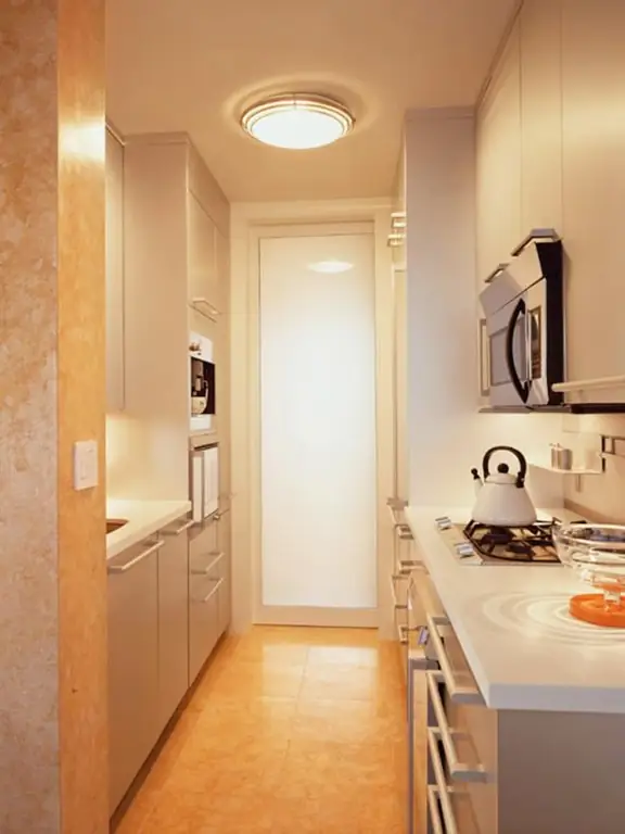 narrow kitchen design