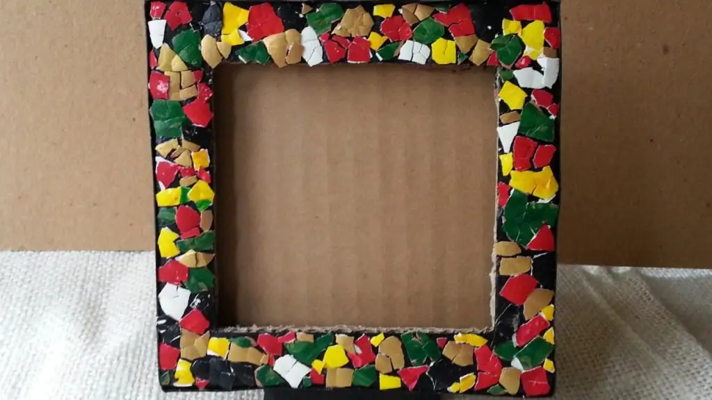 DIY cardboard photo frames